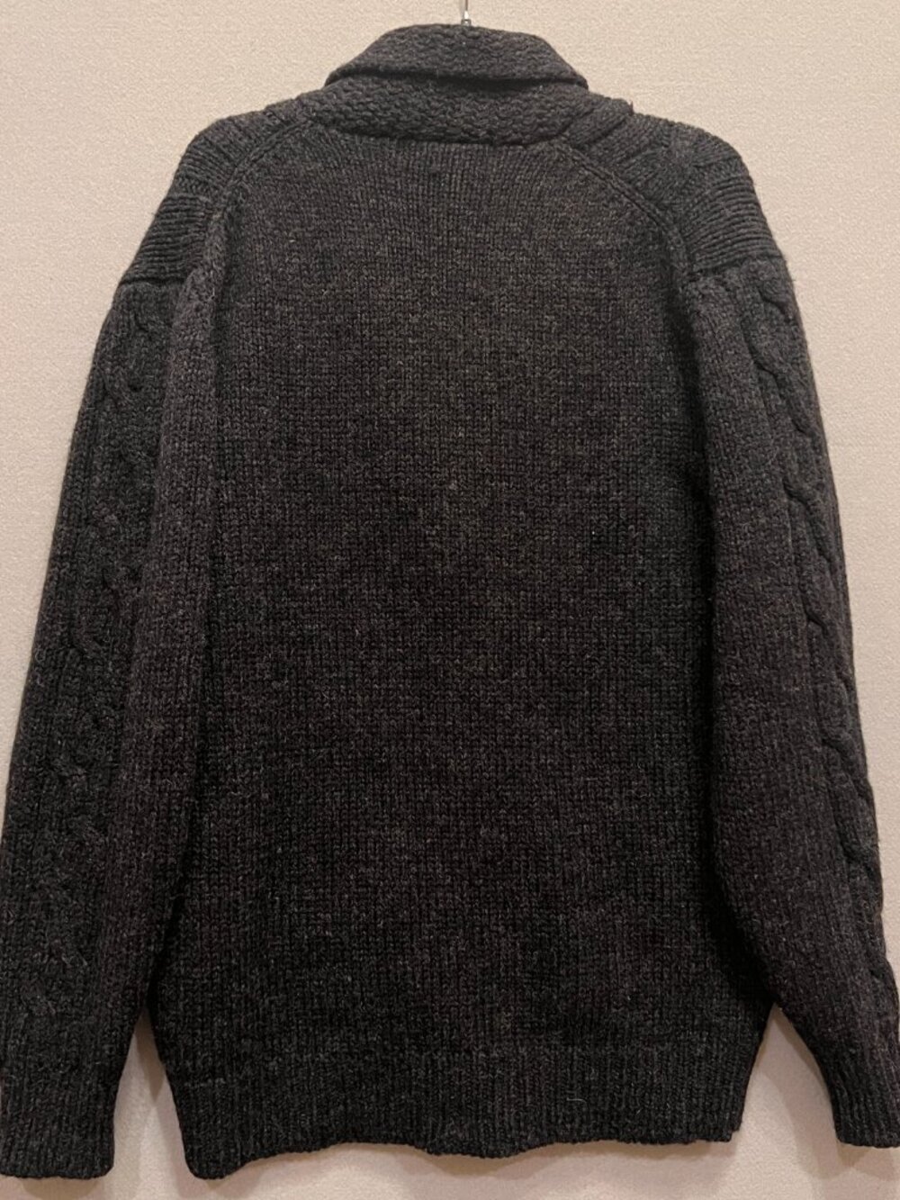 Men’s Vintage B. Altman Wool Dark Gray Cardigan Sweater - Size Large - Picture 9 of 9